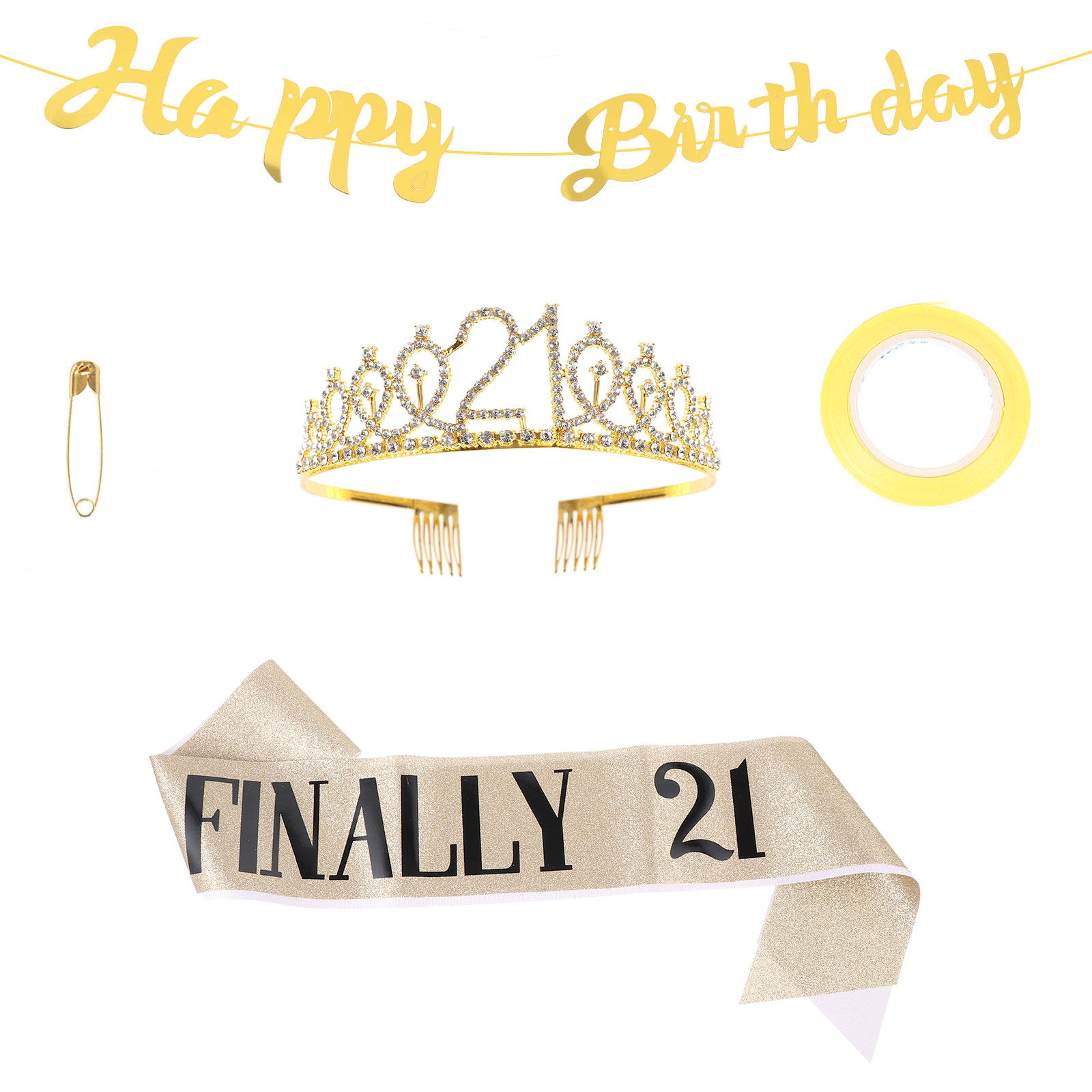 1 zestaw: korona urodzinowa, b – Birthday Sash Glitter recenzja i cena