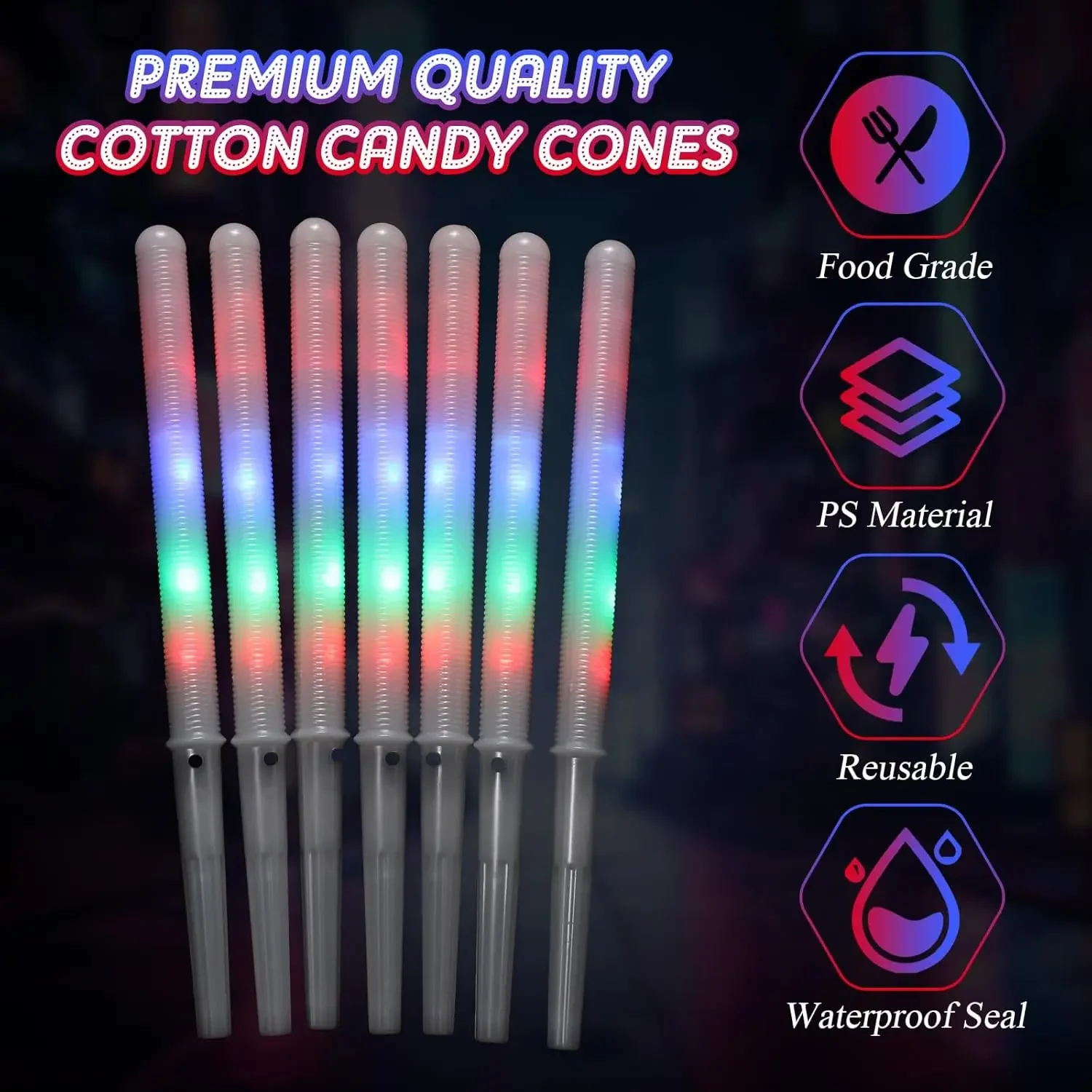 10/30 szt. LED-owych stożków z – Cotton Candy Cone recenzja i cena