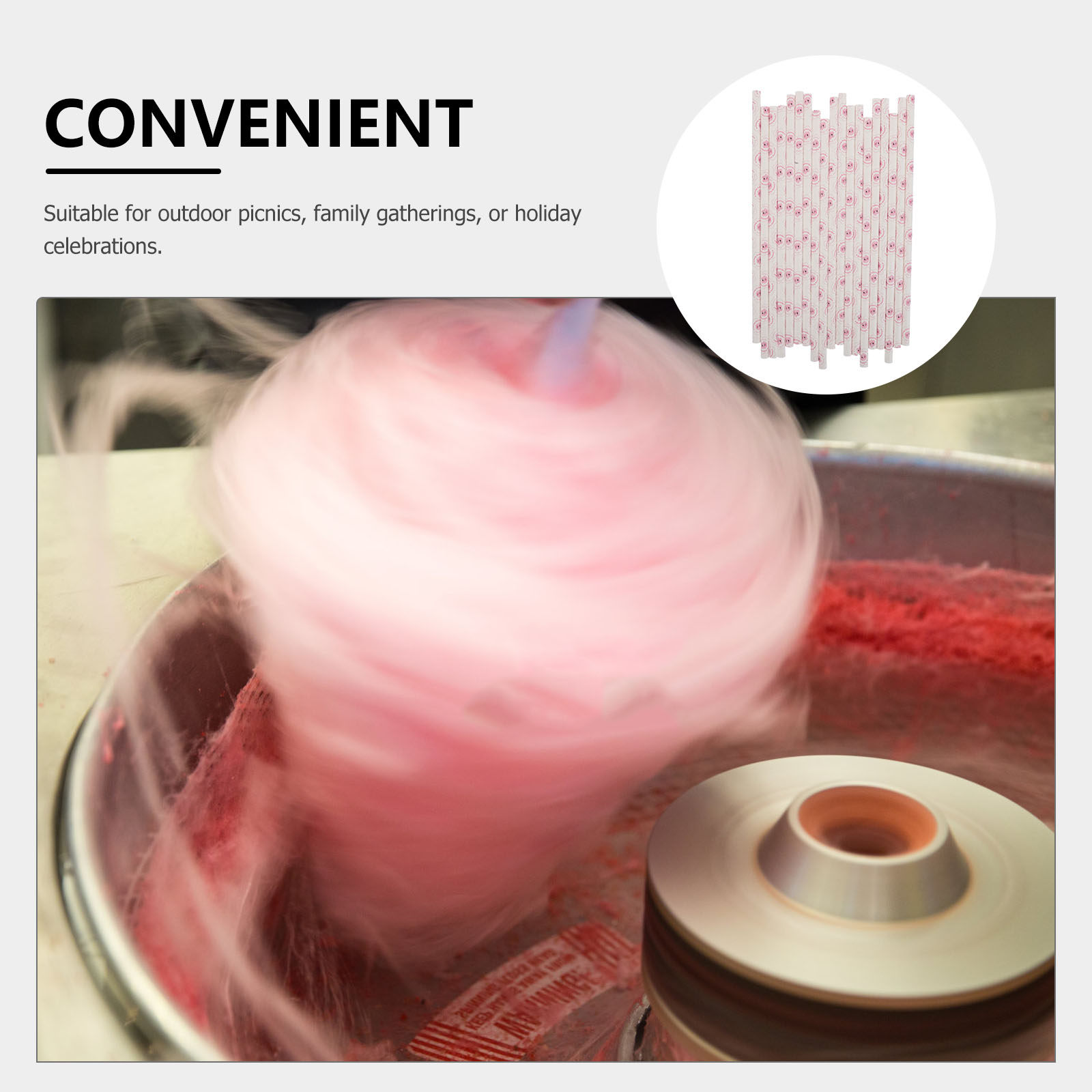 50 szt. Papierowych patyczków  – Cotton Candy Cone recenzja i cena