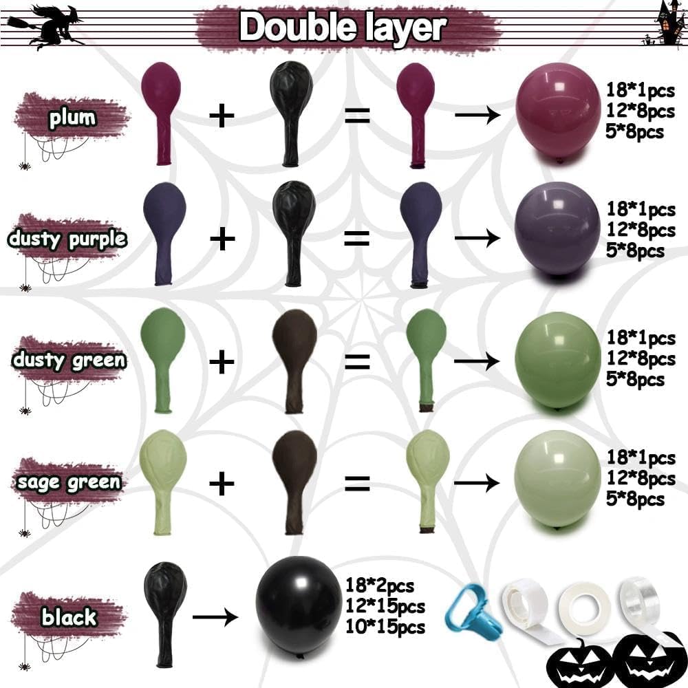 Czarny Fioletowy Zielony Zesta – Balloon Arch Kit recenzja i cena