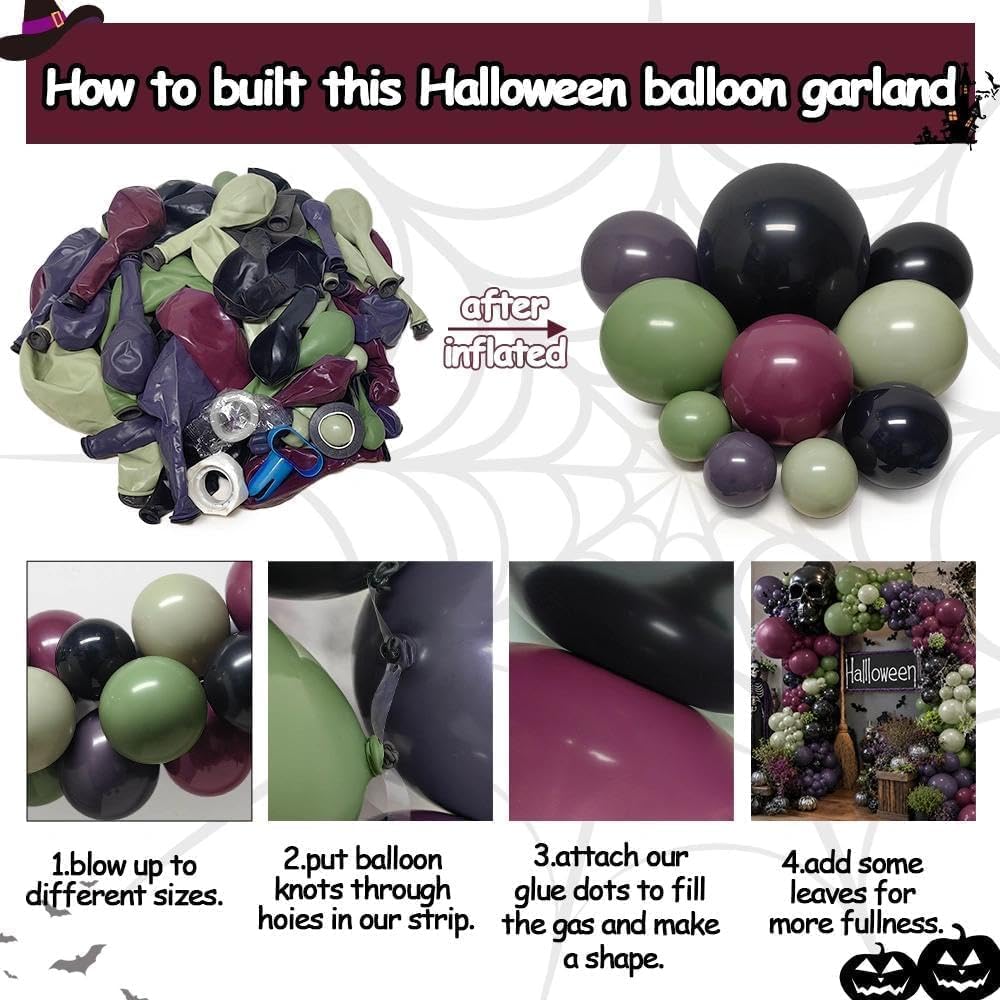 Czarny Fioletowy Zielony Zesta – Balloon Arch Kit recenzja i cena