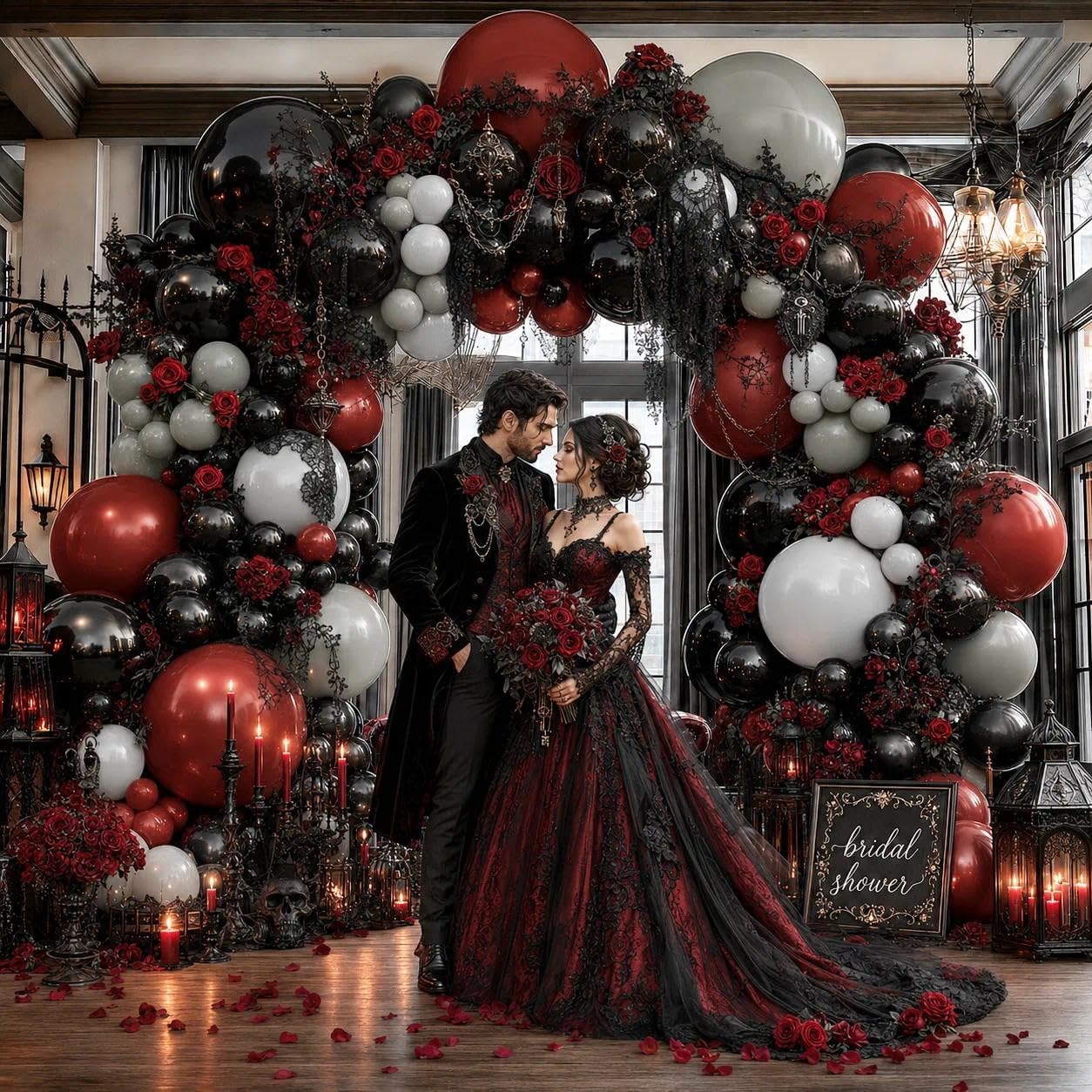 Ciemnoczerwono-czarny zestaw g – Balloon Arch Kit recenzja i cena